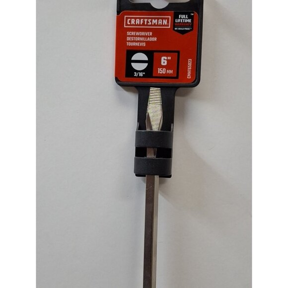 New Craftsman Screwdriver Slotted/Flat, 3/16 inch, 6" (150mm), CMHT65023, SAE - Picture 2 of 3